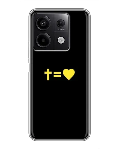 Чехол для Xiaomi Redmi Note 13 (5G) с картинкой «Сердце и Крест»