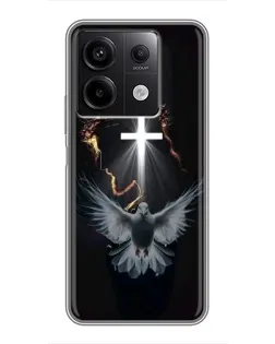 Чехол для Xiaomi Redmi Note 13 (5G) с картинкой «Голубь и Свет»
