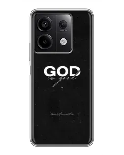 Чехол для Xiaomi Redmi Note 13 (5G) с картинкой «GOD — Бог над всем»