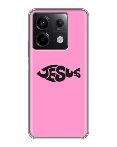 Чехол для Xiaomi Redmi Note 13 (5G) с картинкой «Розовый символ  Jesus»