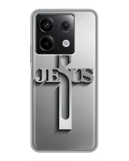 Чохол для Xiaomi Redmi Note 13 (5G) з картинкою «Металевий хрест Jesus» Чохол для Xiaomi Redmi Note 13 (5G) з картинкою «Металевий хрест Jesus»