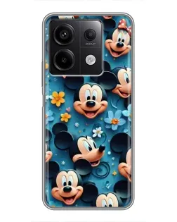 Чехол для Xiaomi Redmi Note 13 (5G) с картинкой «Паттерн Микки и Минни»