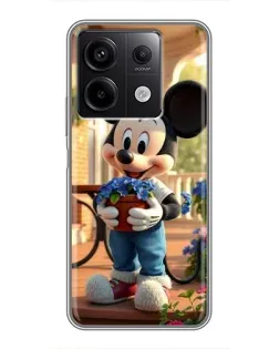 Чехол для Xiaomi Redmi Note 13 (5G) с картинкой «Микки садовод»
