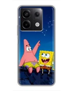 Чехол для Xiaomi Redmi Note 13 (5G) с картинкой «Губка Боб и Патрик ночью» Чехол для Xiaomi Redmi Note 13 (5G) с картинкой «Губка Боб и Патрик ночью»