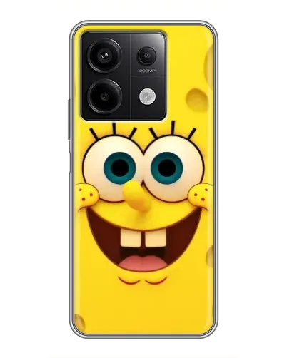 Чехол для Xiaomi Redmi Note 13 (5G) с картинкой «Губка Боб улыбка»