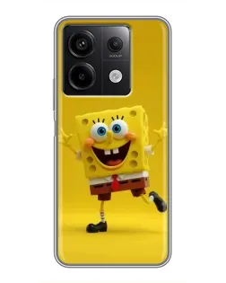 Чехол для Xiaomi Redmi Note 13 (5G) с картинкой «Позитивный Губка Боб»