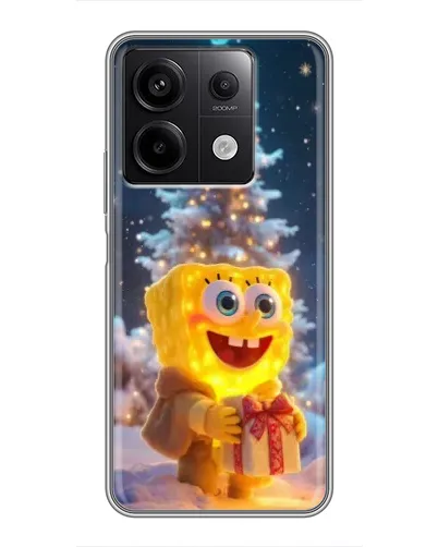 Чехол для Xiaomi Redmi Note 13 (5G) с картинкой «Рождественский Спанч Боб»