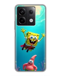 Чохол для Xiaomi Redmi Note 13 (5G) з картинкою «Спанч Боб під водою»