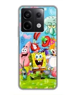Чохол для Xiaomi Redmi Note 13 (5G) з картинкою «Губка Боб та друзі»