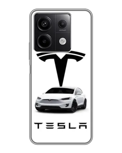 Чехол для Xiaomi Redmi Note 13 (5G) с картинкой «Tesla White Style»
