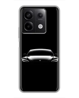 Чехол для Xiaomi Redmi Note 13 (5G) с картинкой «Фары Tesla Night»