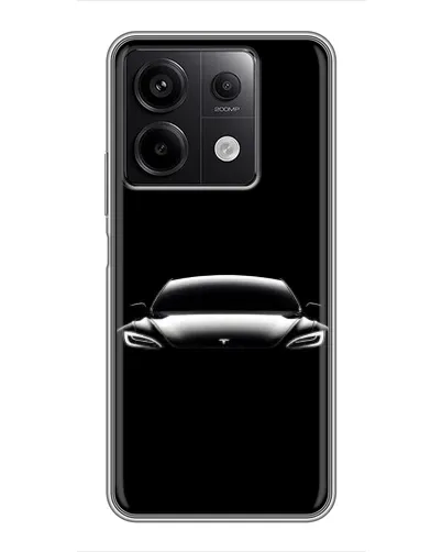 Чехол для Xiaomi Redmi Note 13 (5G) с картинкой «Фары Tesla Night»