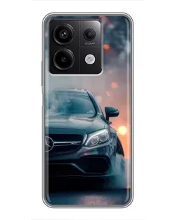 Чехол для Xiaomi Redmi Note 13 (5G) с картинкой «Mercedes — ночной город»