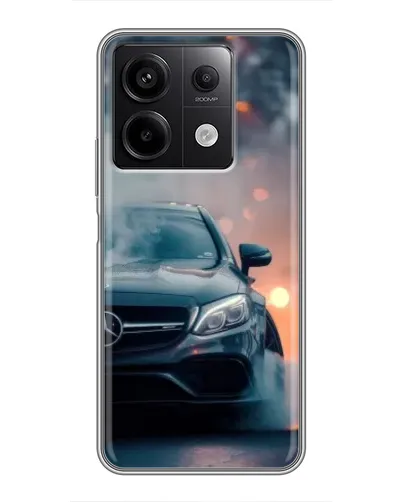 Чехол для Xiaomi Redmi Note 13 (5G) с картинкой «Mercedes — ночной город»