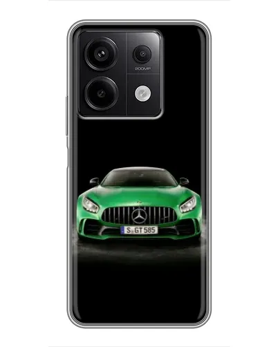 Чехол для Xiaomi Redmi Note 13 (5G) с картинкой «Mercedes — неоновый лого»