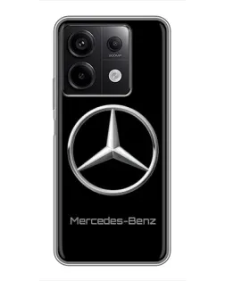 Чехол для Xiaomi Redmi Note 13 (5G) с картинкой «Mercedes Silver Logo»
