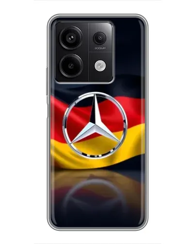 Чехол для Xiaomi Redmi Note 13 (5G) с картинкой «Mercedes — флаг Германии»