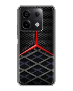Чехол для Xiaomi Redmi Note 13 (5G) с картинкой «Mercedes Carbon Grid»