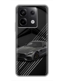 Чехол для Xiaomi Redmi Note 13 (5G) с картинкой «Mercedes AMG — графика»