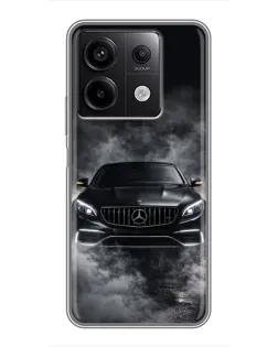 Чехол для Xiaomi Redmi Note 13 (5G) с картинкой «Mercedes в дыму»