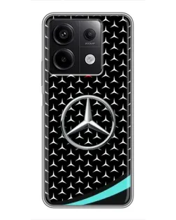 Чехол для Xiaomi Redmi Note 13 (5G) с картинкой «Mercedes — бирюзовый акцент»