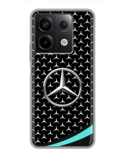 Чехол для Xiaomi Redmi Note 13 (5G) с картинкой «Mercedes — бирюзовый акцент»