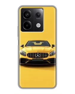 Чехол для Xiaomi Redmi Note 13 (5G) с картинкой «Желтый Mercedes GT»