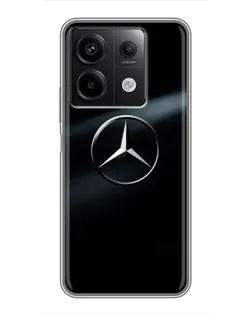 Чехол для Xiaomi Redmi Note 13 (5G) с картинкой «Mercedes на металле»
