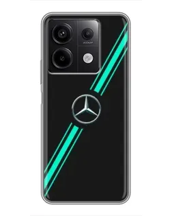 Чехол для Xiaomi Redmi Note 13 (5G) с картинкой «Спортивные линии Mercedes»