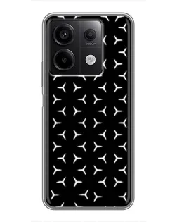 Чехол для Xiaomi Redmi Note 13 (5G) с картинкой «Mercedes паттерн звезд»