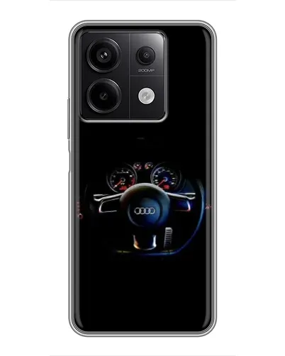 Чехол для Xiaomi Redmi Note 13 (5G) с картинкой «Салон Audi — руль»