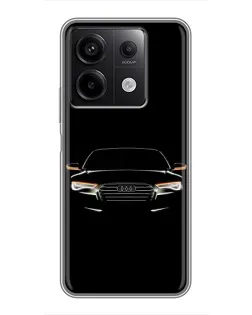 Чехол для Xiaomi Redmi Note 13 (5G) с картинкой «Audi — ночной контур»