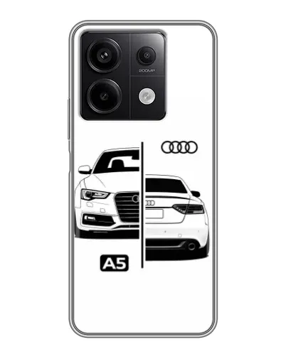 Чехол для Xiaomi Redmi Note 13 (5G) с картинкой «Audi — контрастный дизайн»