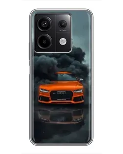 Чехол для Xiaomi Redmi Note 13 (5G) с картинкой «Audi в облаках дыма»