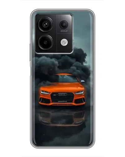 Чехол для Xiaomi Redmi Note 13 (5G) с картинкой «Audi в облаках дыма»