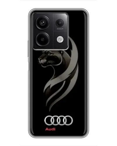 Чехол для Xiaomi Redmi Note 13 (5G) с картинкой «Графика — пантера и Audi»