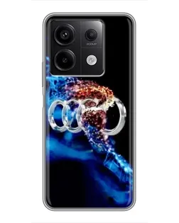 Чехол для Xiaomi Redmi Note 13 (5G) с картинкой «Энергия лого Audi»