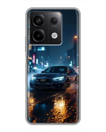Чехол для Xiaomi Redmi Note 13 (5G) с картинкой «Ночной город и Audi»