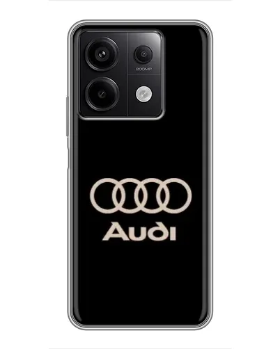 Чехол для Xiaomi Redmi Note 13 (5G) с картинкой «Audi — золотой логотип»