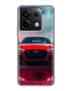 Чехол для Xiaomi Redmi Note 13 (5G) с картинкой «Audi RS — красный стиль»
