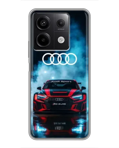 Чехол для Xiaomi Redmi Note 13 (5G) с картинкой «Audi Sport — неон»