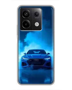 Чехол для Xiaomi Redmi Note 13 (5G) с картинкой «Audi — голубая энергия»