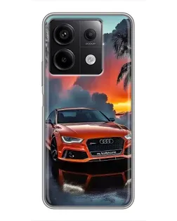 Чехол для Xiaomi Redmi Note 13 (5G) с картинкой «Audi — закат»