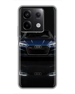 Чехол для Xiaomi Redmi Note 13 (5G) с картинкой «Audi — ночное отражение»