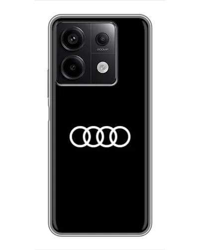 Чехол для Xiaomi Redmi Note 13 (5G) с картинкой «Audi White Logo»