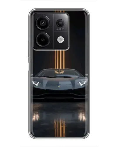 Чехол для Xiaomi Redmi Note 13 (5G) с картинкой «Lamborghini золотые линии»