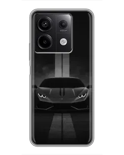 Чехол для Xiaomi Redmi Note 13 (5G) с картинкой «Lamborghini симметрия дорог»