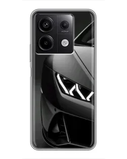 Чехол для Xiaomi Redmi Note 13 (5G) с картинкой «Lamborghini фары детализация»