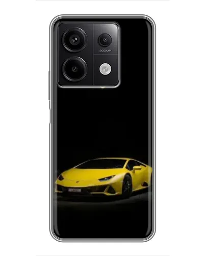 Чехол для Xiaomi Redmi Note 13 (5G) с картинкой «Lamborghini желтый акцент»