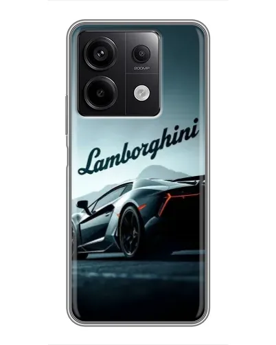 Чехол для Xiaomi Redmi Note 13 (5G) с картинкой «Классическая надпись Lamborghini»